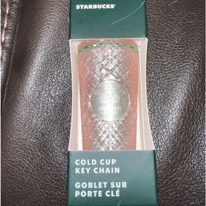 Starbucks 2023 Summer Jeweled Pink Pearl Keychain Mini Tumbler